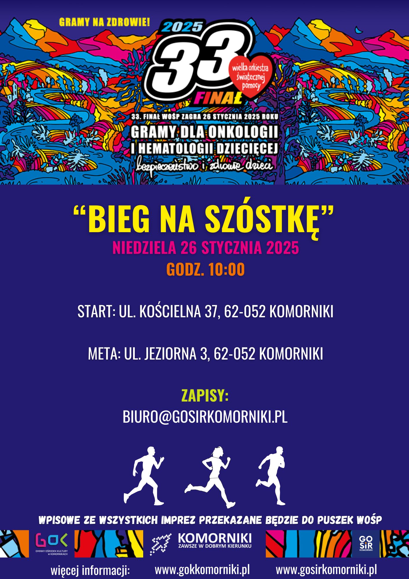 Plakat promujący Bieg na&nbsp;6